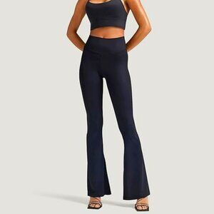 Women's High Waist Flare Leg Palazzo Pants